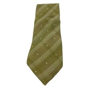 Barneys New York Necktie. Beige with Cream Diamonds